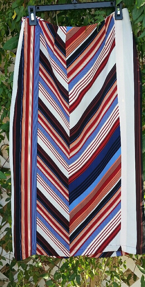 Topshop stripe multiple color skirt - Picture 1 of 2